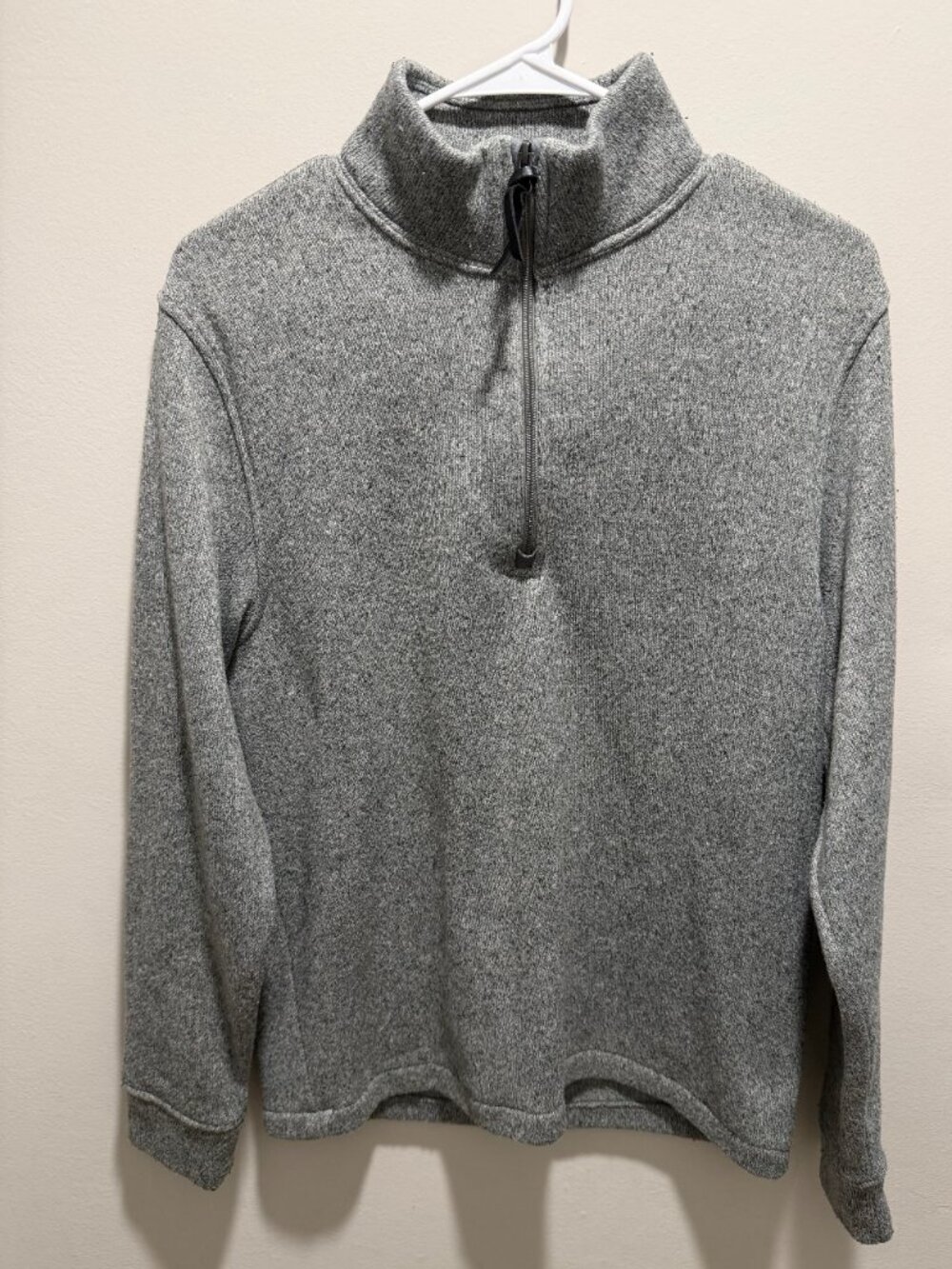 Old Navy Men's Small Gray Quarter Zip Pullover Sweater Fleece Mock Neck